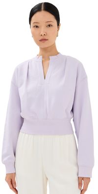 3.1 Phillip Lim Cropped Sweatshirt with Inseam Snaps Lilac M