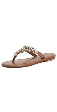 Mystique Embellished Sandals Camel/Clear 5
