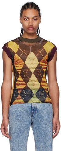 Y/Project Yellow & Burgundy Jean Paul Gaultier Edition Tank Top