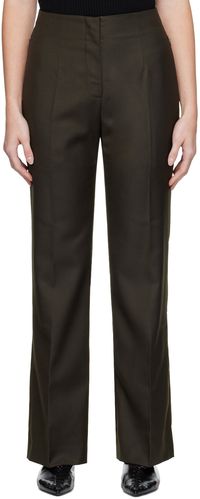DRAE Khaki Slit-Cuff Bootcut Trousers