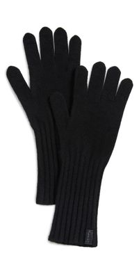 Vince Boiled Cashmere Knit Gloves Grey One Size