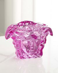 Medusa Grande Pink Crystal Vase - 7.5"