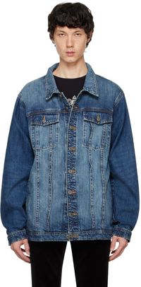 COÛT DE LA LIBERTÉ Blue Johnny Wired Crispy Oversized Denim Jacket