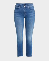 The Mid-Rise Dazzler Ankle Fray Jeans