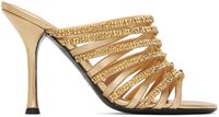 Valentino Garavani Gold Rockstud Strappy 100 Heeled Sandals