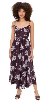 En Saison Annaliese Midi Dress Plum Grey S