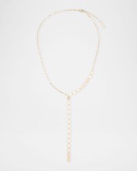 14K Yellow Gold Laser Kite Blake Chain Remix Lariat Necklace, 18"L