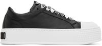 Moschino Black Faux-Leather Sneakers