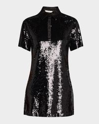 Treva Sequined Polo Dress
