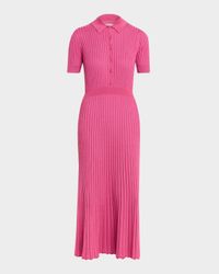 Amor Rib Knit Cashmere-Silk Midi Dress