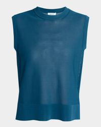 Semi Sheer Knit Sleeveless Top