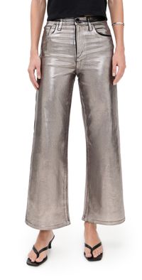 Joe's Jeans The Mia Wide Leg Ankle Foil Jeans Pewter Foil 30