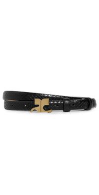 Courrèges Ac Viper 15mm Belt Black/Gold 80