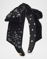 Shirley Crystal-Embellished Velvet Headband