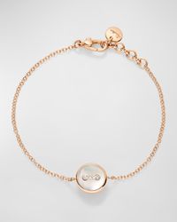 18K Rose Gold Dot Malachite and Mother of Pearl Bracelet