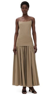 STAUD Ari Dress Taupe S