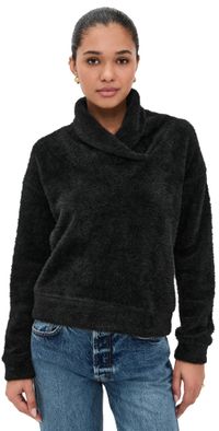 Splendid Rowan Fuzzy Pullover Black XL