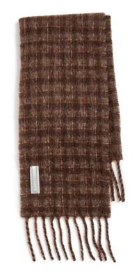 Our Legacy Estate Scarf Dorf Check Fuzzy Alpaca One Size
