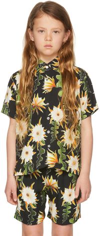 Endless Joy SSENSE Exclusive Kids Black Epiphyllum Short Sleeve Shirt