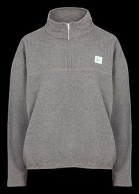 American Vintage - Sweat oversize col zippée en coton - Taille L - Gris
