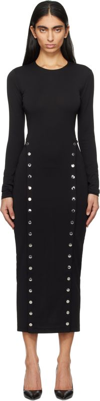 Fleur du Mal Black Undo Me Midi Dress