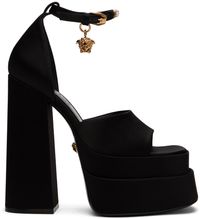 Versace Sandales à talon bottier Aevitas noires