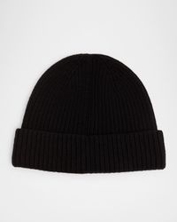 Men's Logo-Studded Wool Beanie