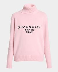 Turtleneck Logo Wool-Cashmere Sweater