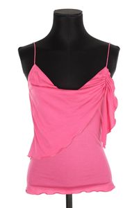 Diane Von Furstenberg - Seconde Main - Top sans manche en soie - Taille M - Rose