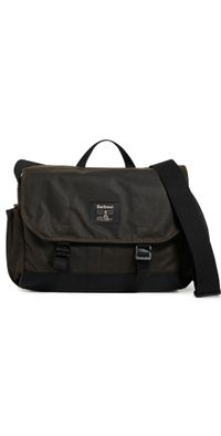 Barbour Barbour Field Wax Messenger Bag Olive One Size