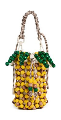 ALÉMAIS Wood Bead Pineapple Mini Bag Multi One Size