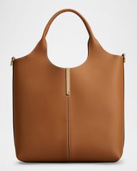 Small Leather Tote Shopping Bag