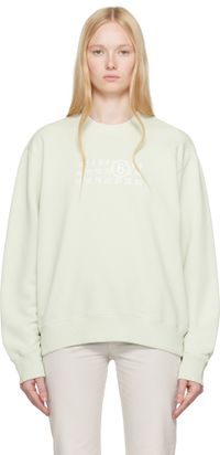 MM6 Maison Margiela Green Numeric Sweatshirt
