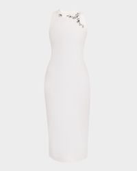 Crystal Distressed Cutout Midi Dress