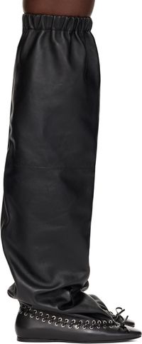 ALL-IN Black Level Flat Thigh High Tall Boots
