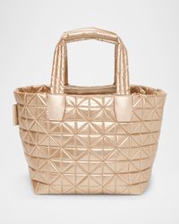 Small Metallic Quilted Tote Bag
