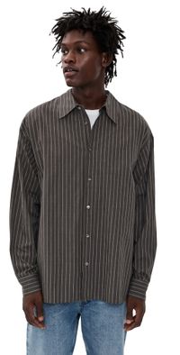 AGOLDE Aurel Shirt Banks Stripe M