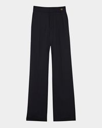 Sydney Straight-Leg Tropical Suiting Pants