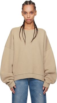 Acne Studios Beige Logo Patch Sweatshirt