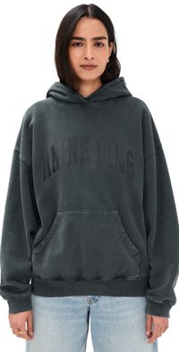 ANINE BING Dark Washed Black Harvey Sweatshirt Dark Washed Black L