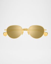 Unisex BV1396S Metal Round Sunglasses