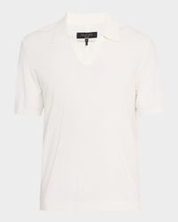 Men's Zuma Toweling Herringbone Johnny Collar Polo Sweater