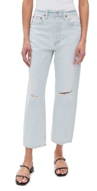 AGOLDE 90's Crop Mid Rise Loose Straight Jeans Requiem 30