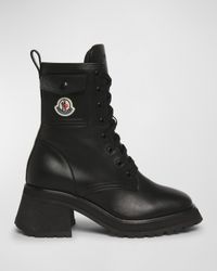 Gigi Leather Lace-Up Ankle Boots