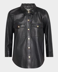 Avina Leather Blouse