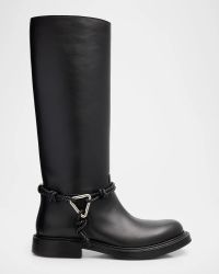 James Leather Knee-High Riding Boots