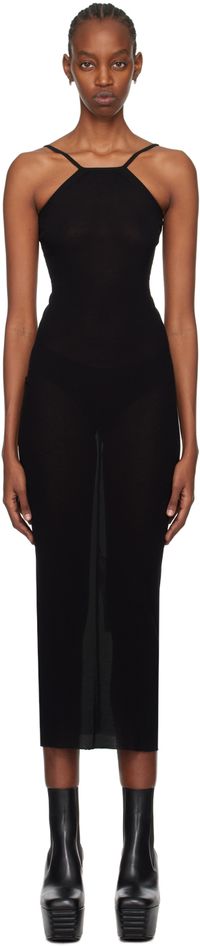 Rick Owens Black Skorpio Midi Dress