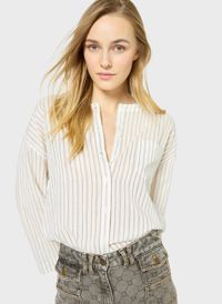 Gerard Darel - Chemise droite à rayures - Taille 4 - Beige
