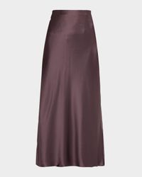 Saskia A-Line Satin Maxi Slip Skirt