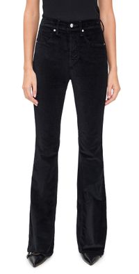 Veronica Beard Jean Beverly Velvet Skinny Flare Jeans Black 24
